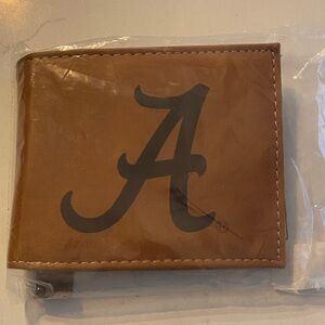 NWT Alabama Script A Leather Wallet